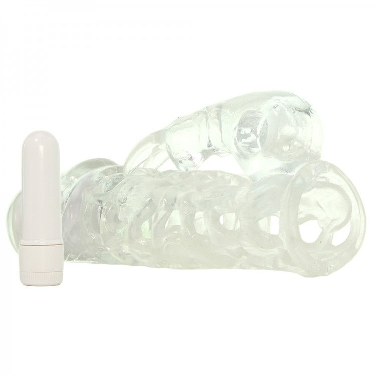 Miniatura: SEX Vibrating Rabbit Extender in Clear