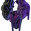 Thumbnail: Seconds purple and black heart vase- showing 3 angles with striped coloured effect