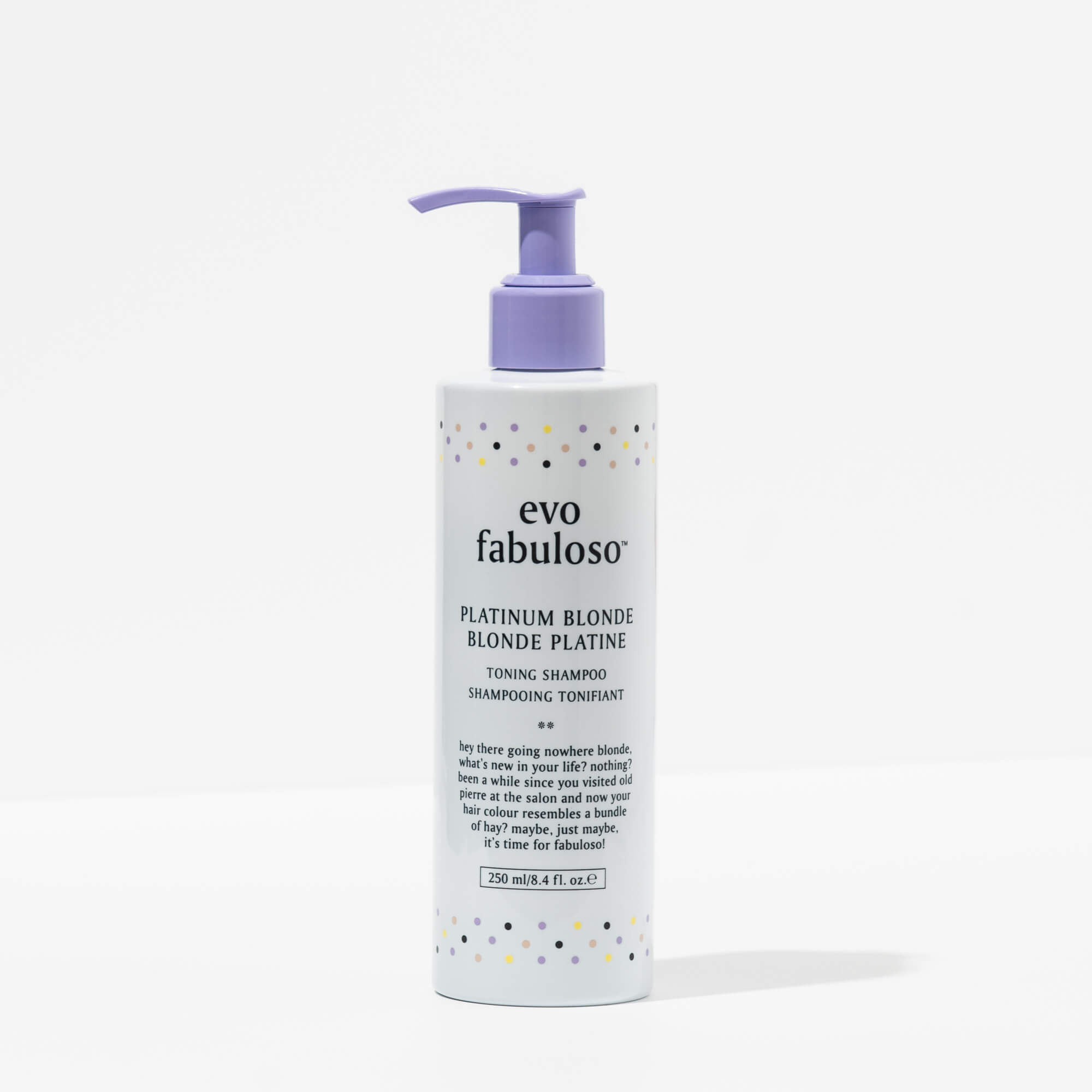 evo fabuloso platinum blonde toning shampoo