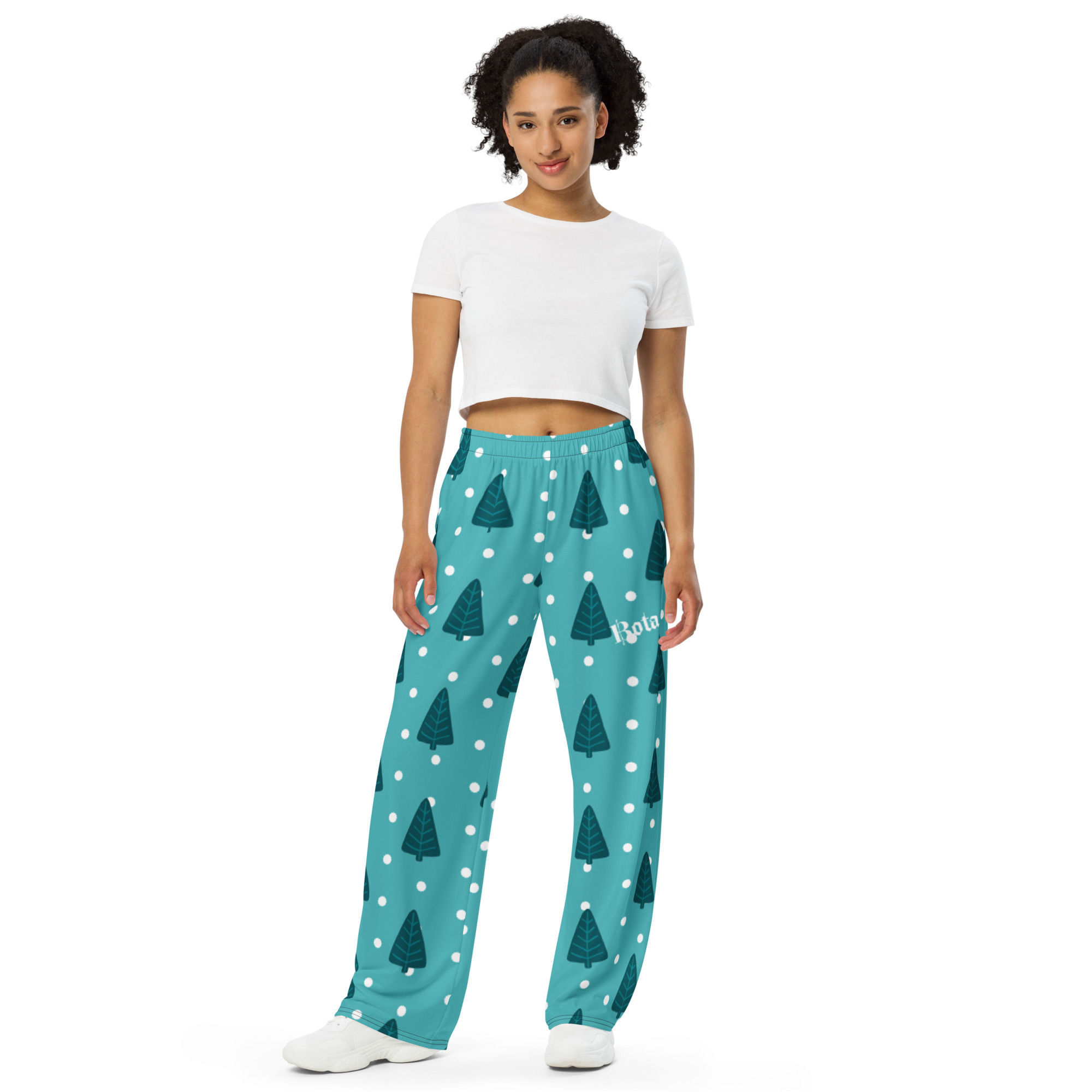 unisex wide-leg Christmas pants