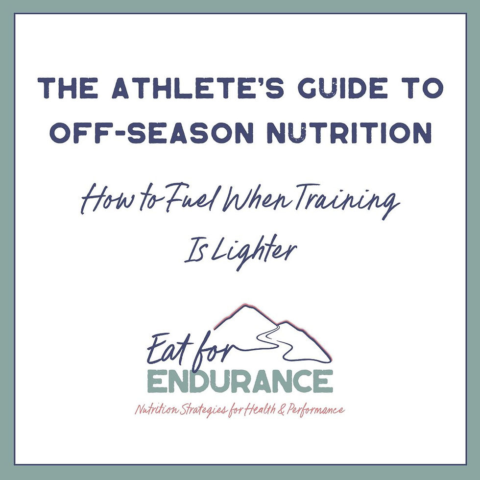 The Athlete’s Guide to Off-Season Nutrition: How to Fuel When Training Is Lighter