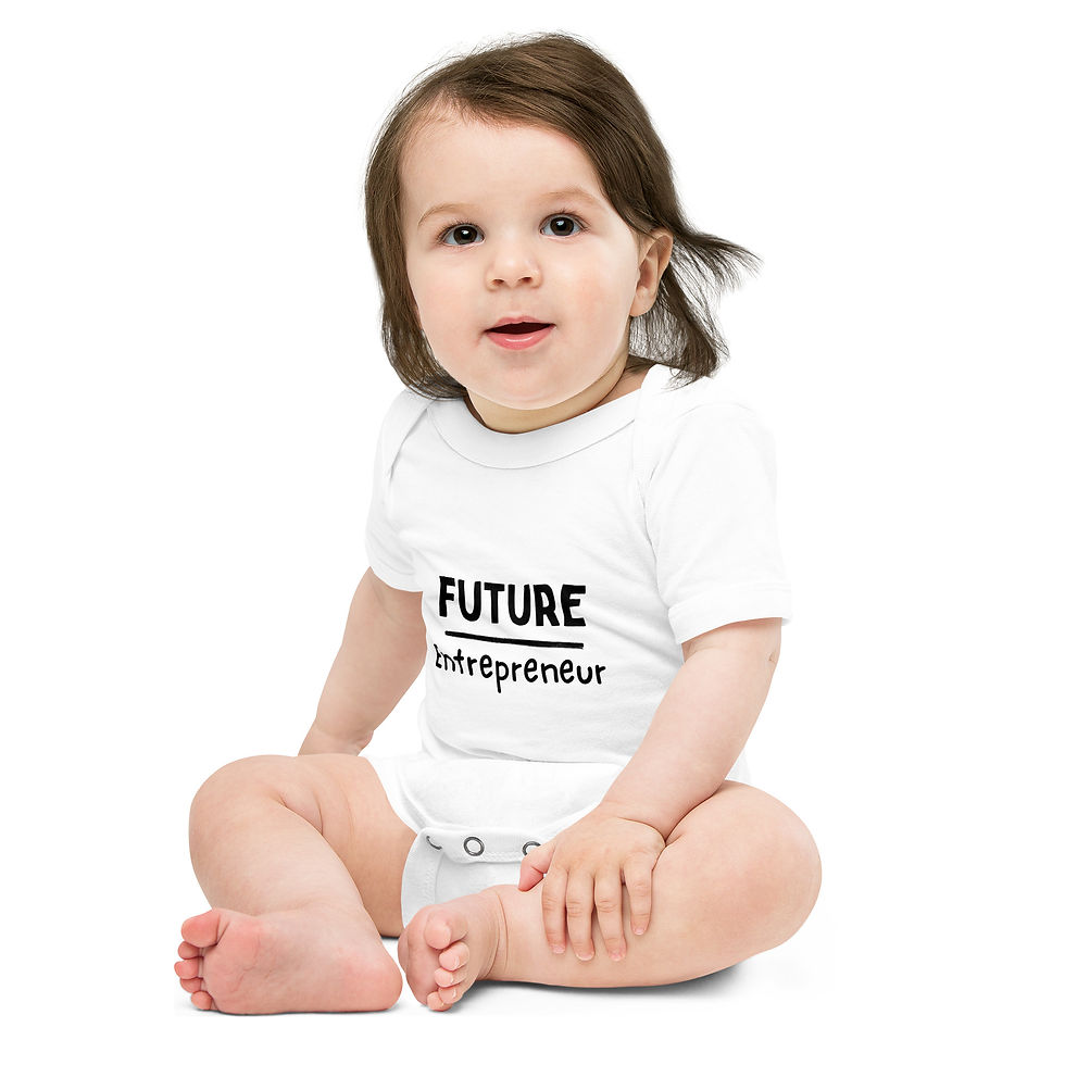 Thumbnail: Future Entrepreneur Printed Baby short sleeve one piece