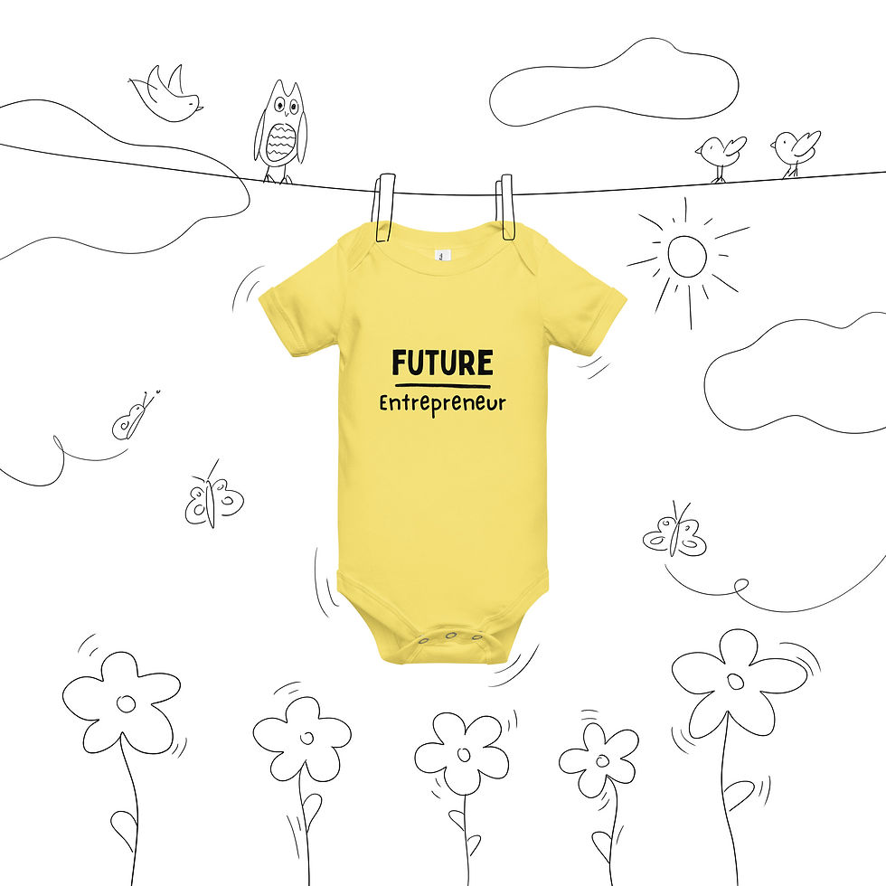 Thumbnail: Future Entrepreneur Printed Baby short sleeve one piece