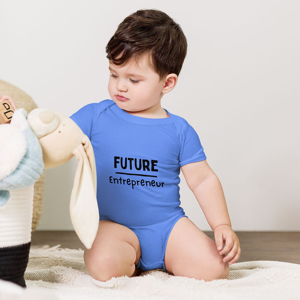 Thumbnail: Future Entrepreneur Printed Baby short sleeve one piece
