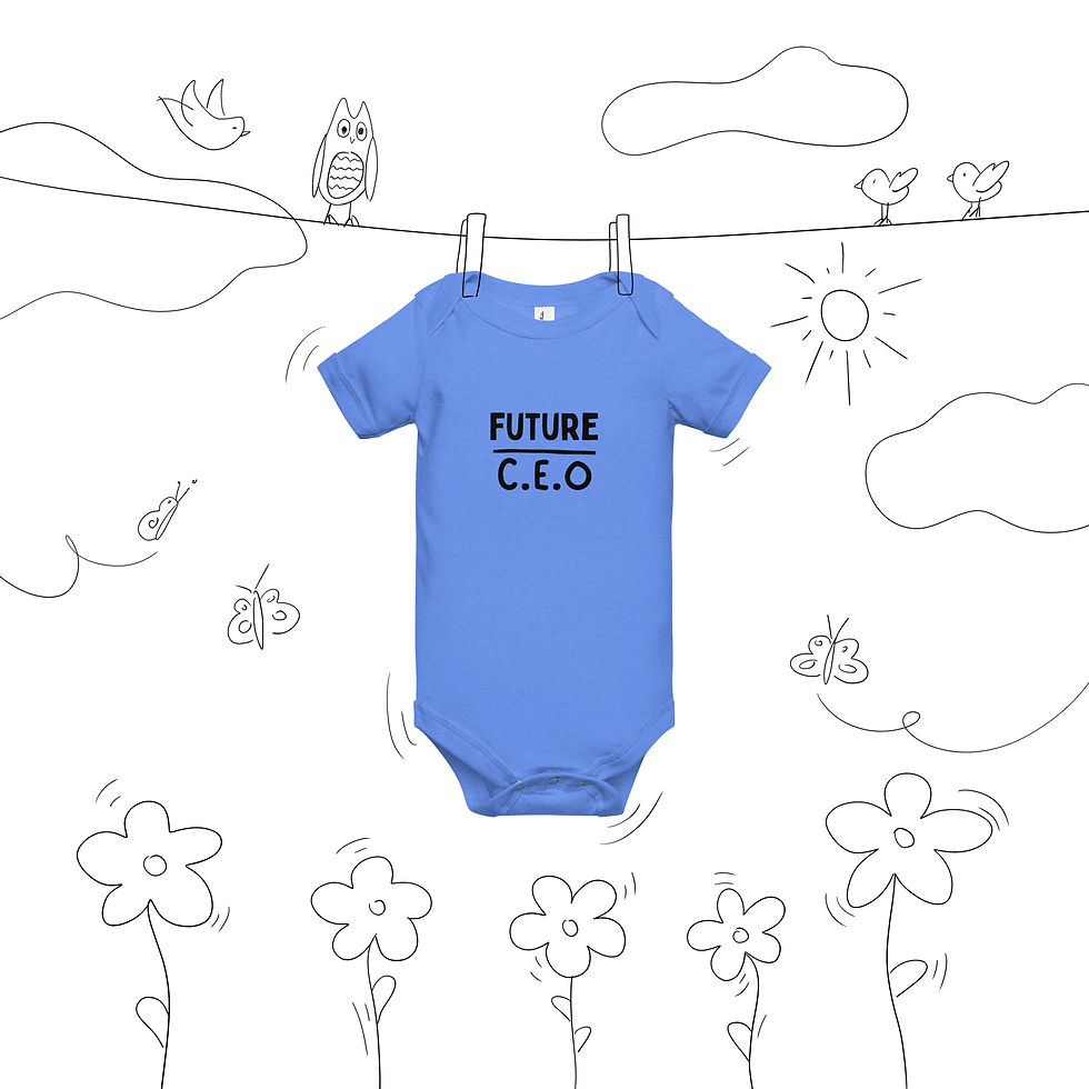 Thumbnail: Future CEO Printed Baby short sleeve one piece
