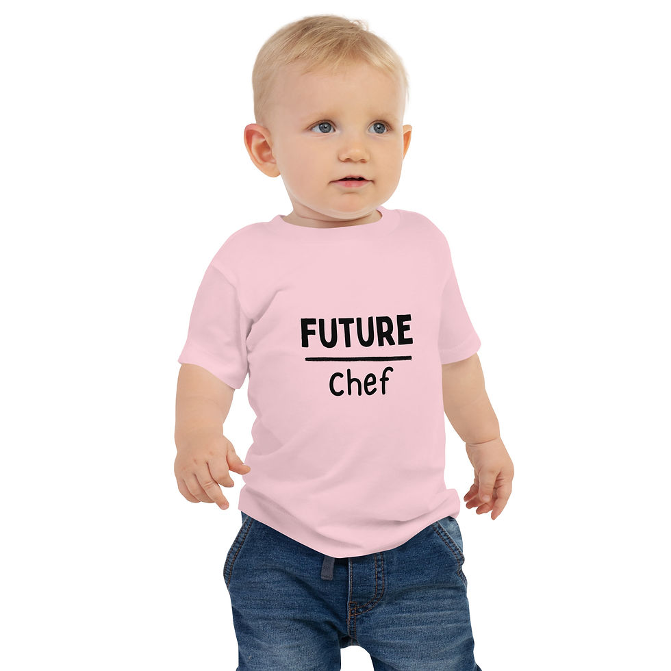 Thumbnail: Future Chef Printed Baby Jersey Short Sleeve Tee