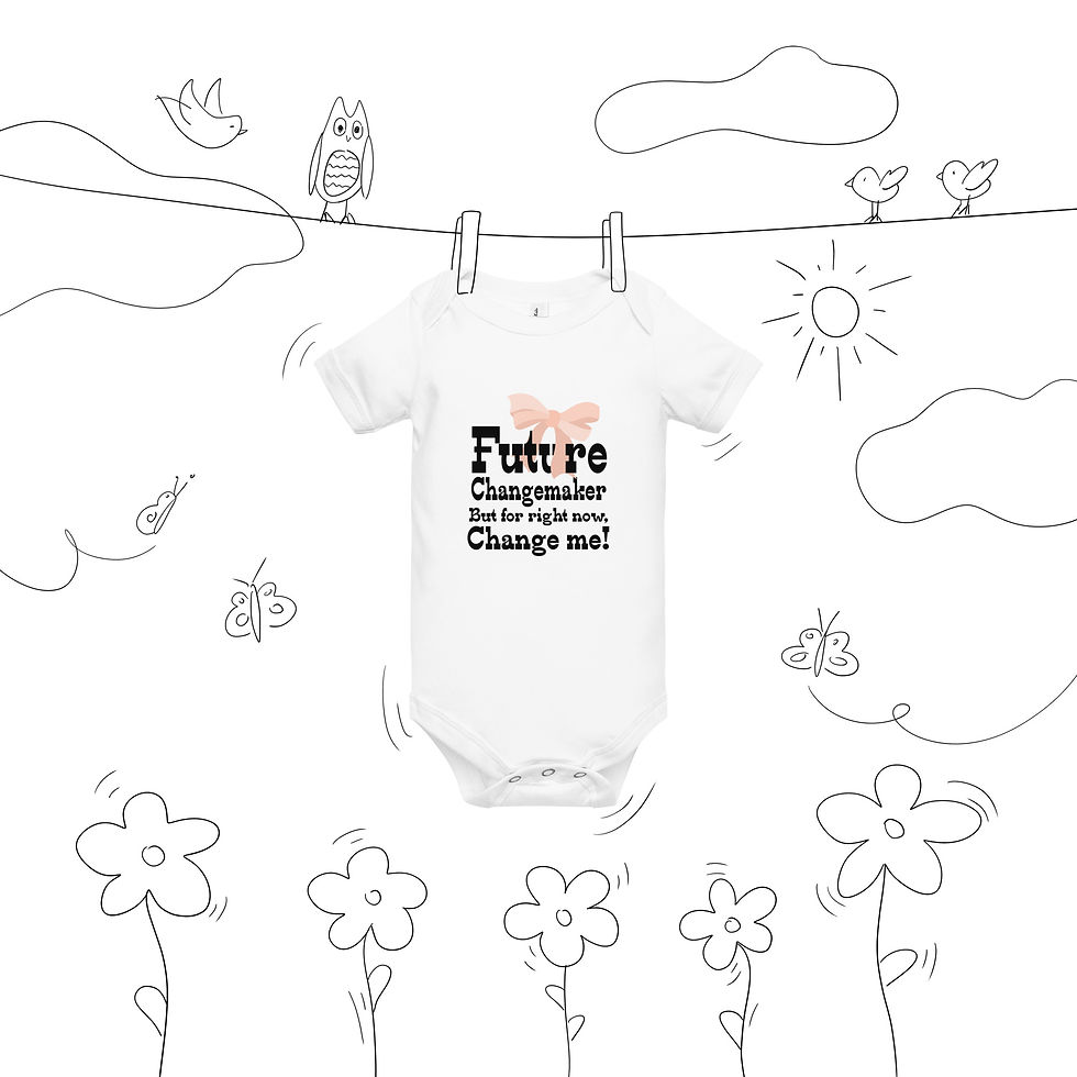 Thumbnail: Future Changemaker Printed Baby short sleeve one piece