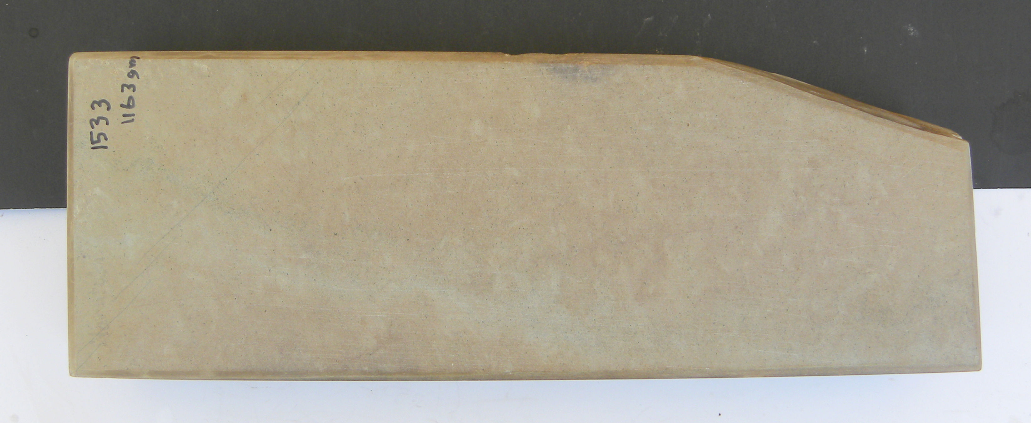 #1533 Shobudani (Shobu-Takayama mine} hard namido tomae. 212 x 75 x 30mm thick.