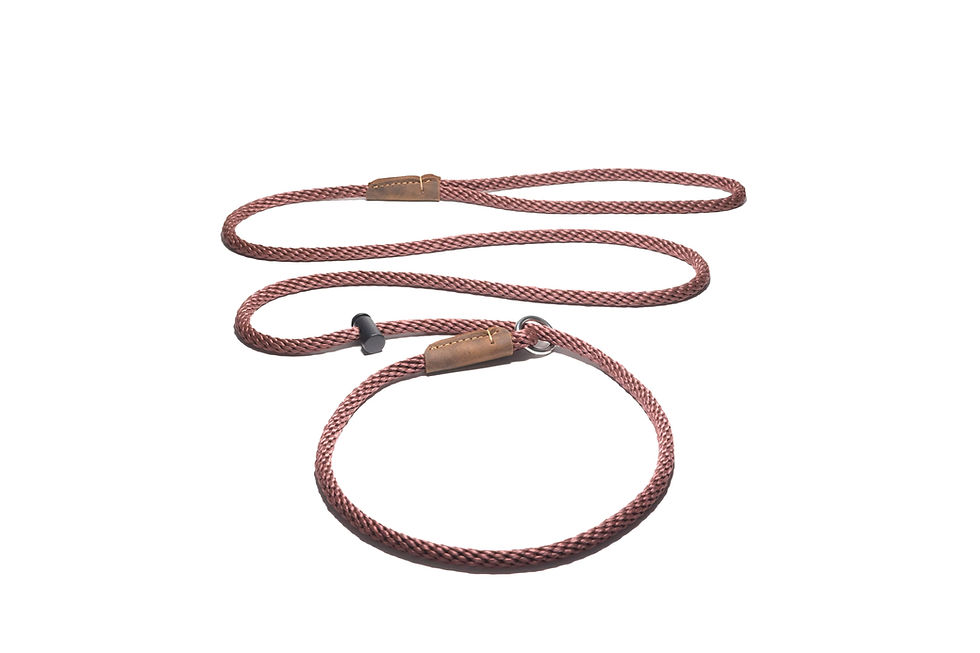 Thumbnail: Slip lead/PREMIUM/PRO dog training leash/8mm PPM rope with push button stopper