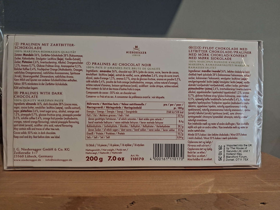 Thumbnail: Niederegger dark chocolate mini loaves 200g