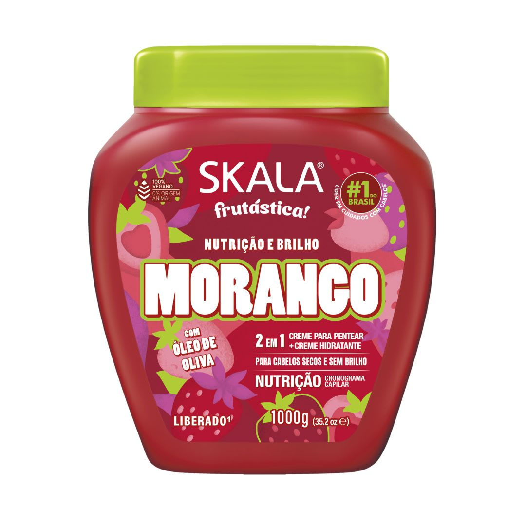 Skala Crema De Peinar Morango Nutrición Y Brillo 1kg Vegano