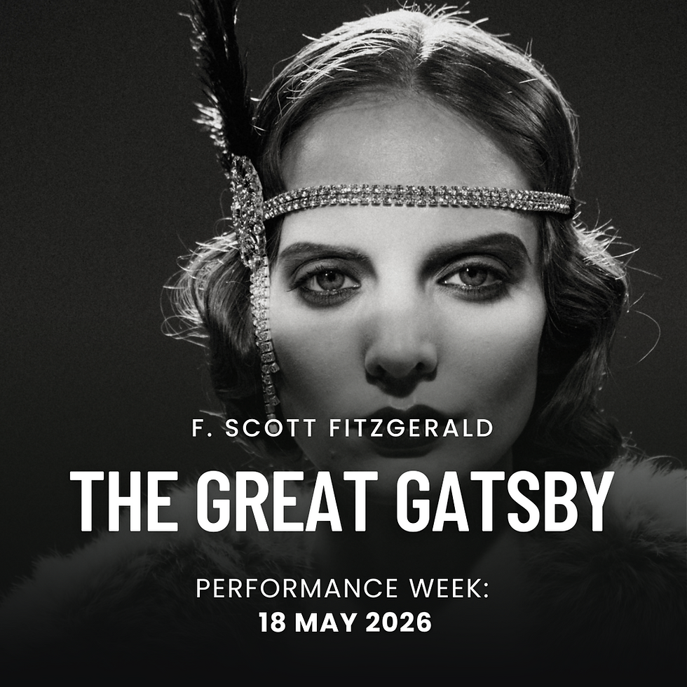 The Great Gatsby, by F Scott Fitzgerald