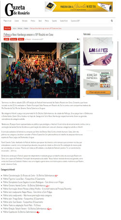 Gazeta de rosário premiação