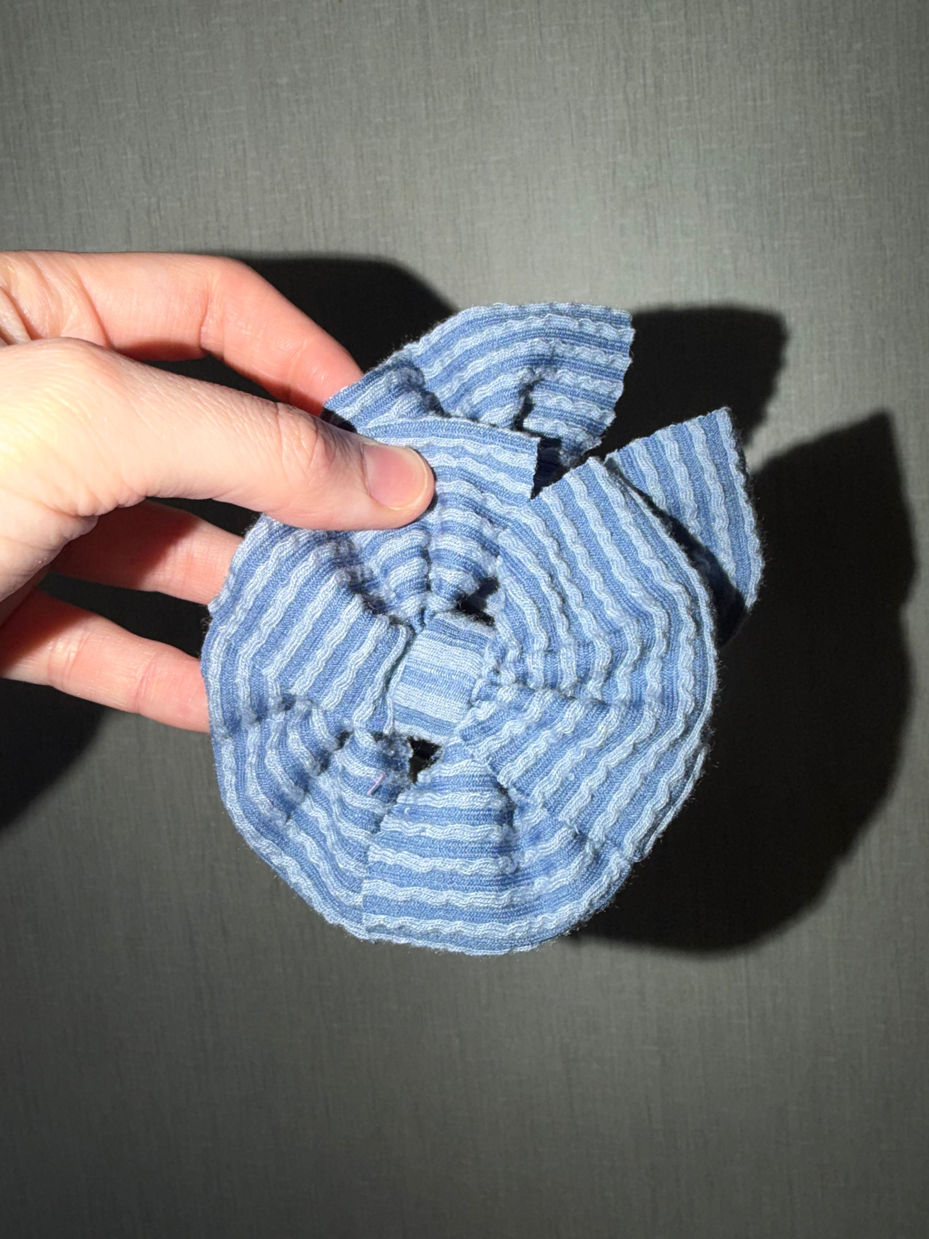 Denim Ribbed Messy Piggies