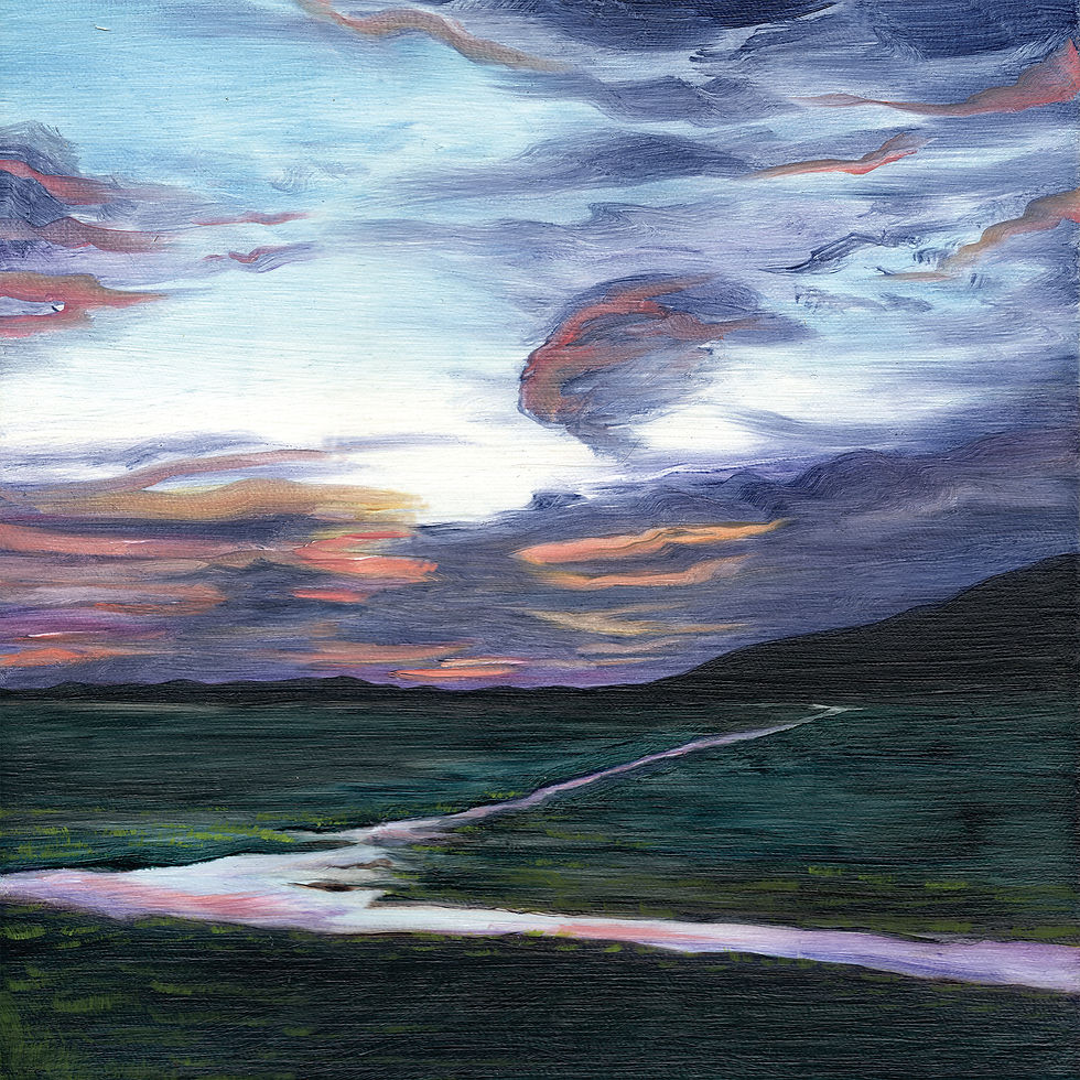 Donut Clouds 12x12" Original Painting