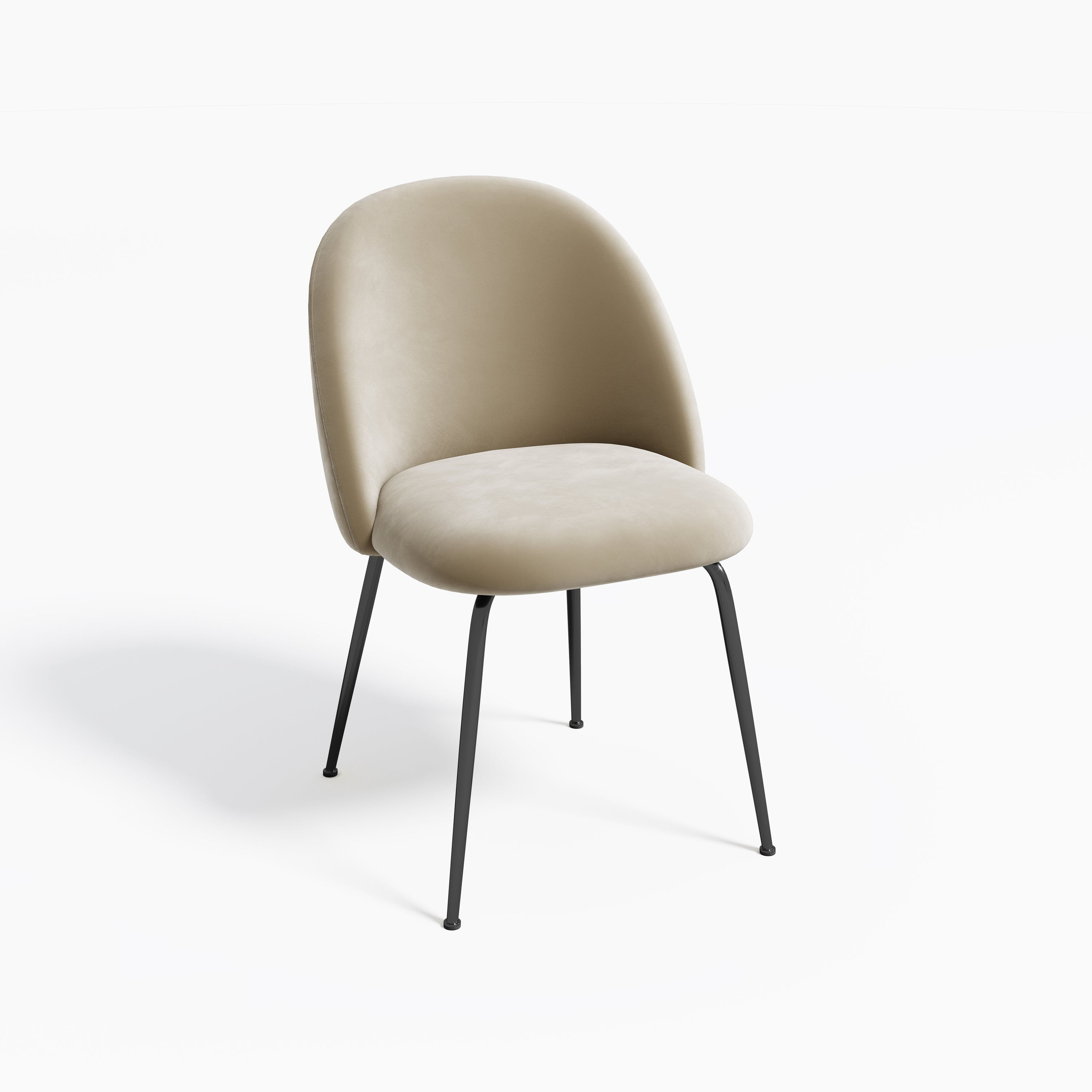 Set De 2 Chaises ELLA Velours Pieds Noirs