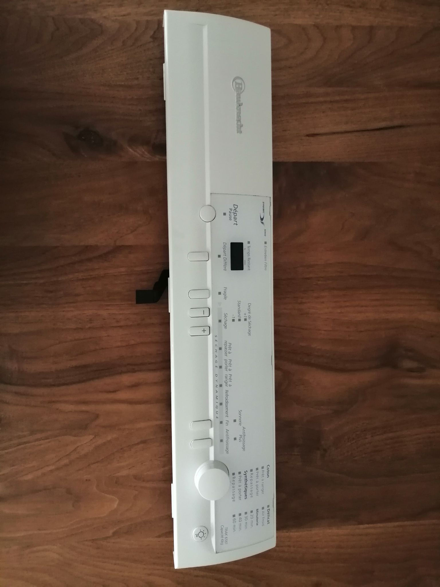 Bandeau complet sèche-linge Bauknecht TRAK 6561