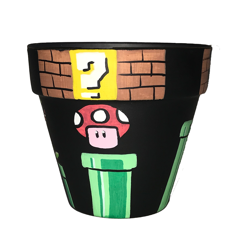 Thumbnail: 4 Inch Matte Black Super Mario Pot