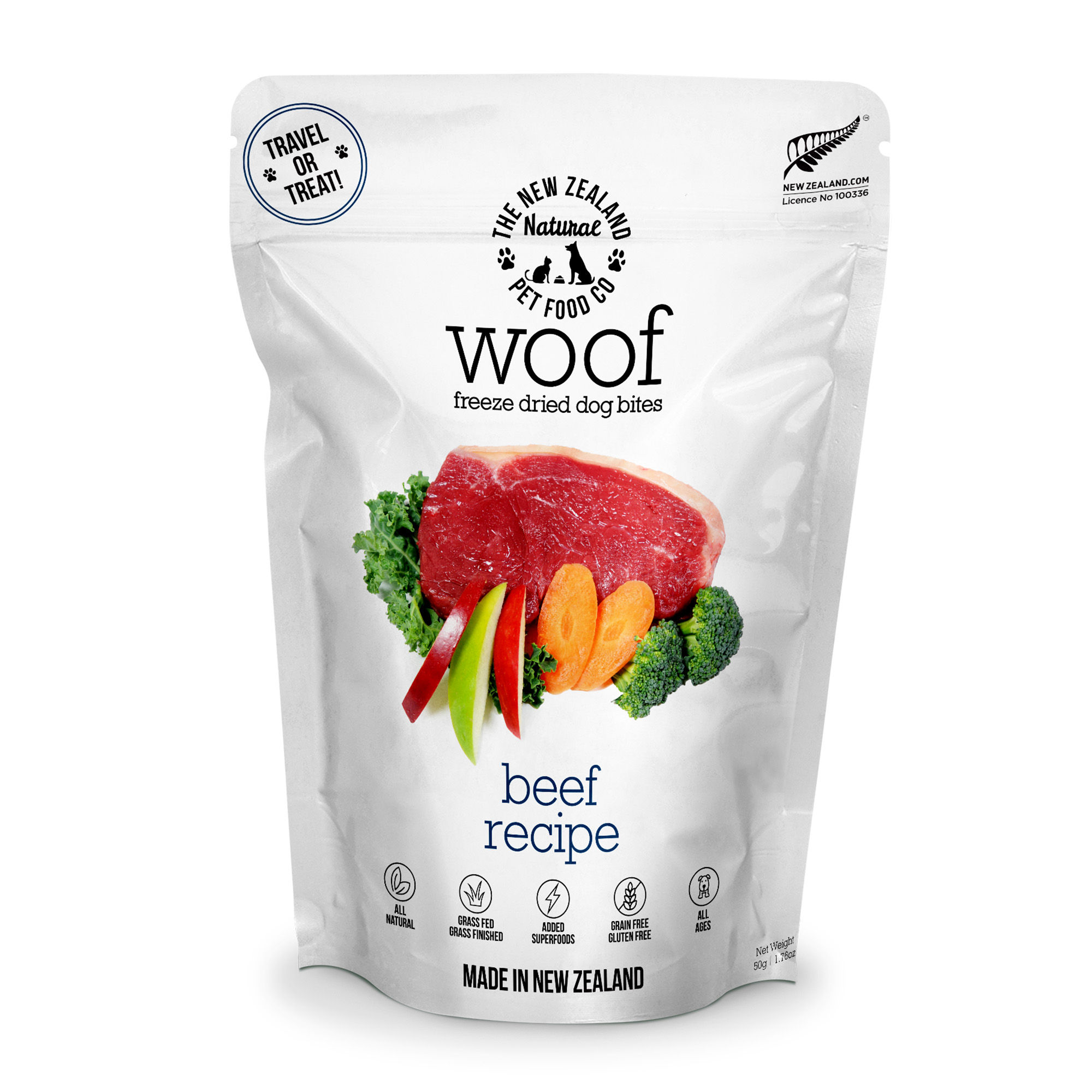 NZ Natural Woof Beef 50g