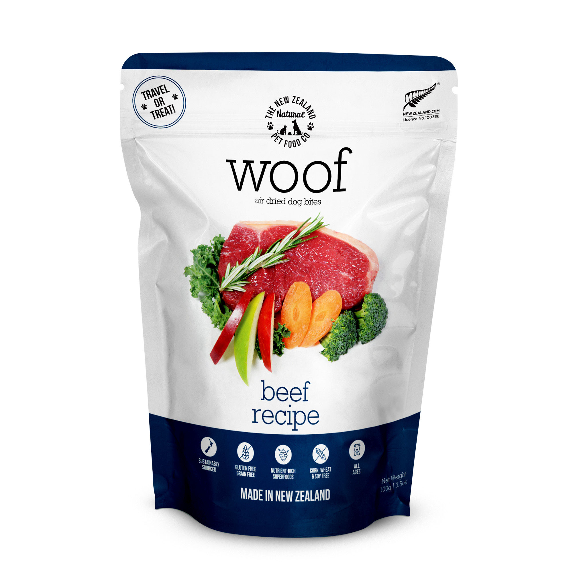 NZ Natural Woof Air Dried Beef 100g