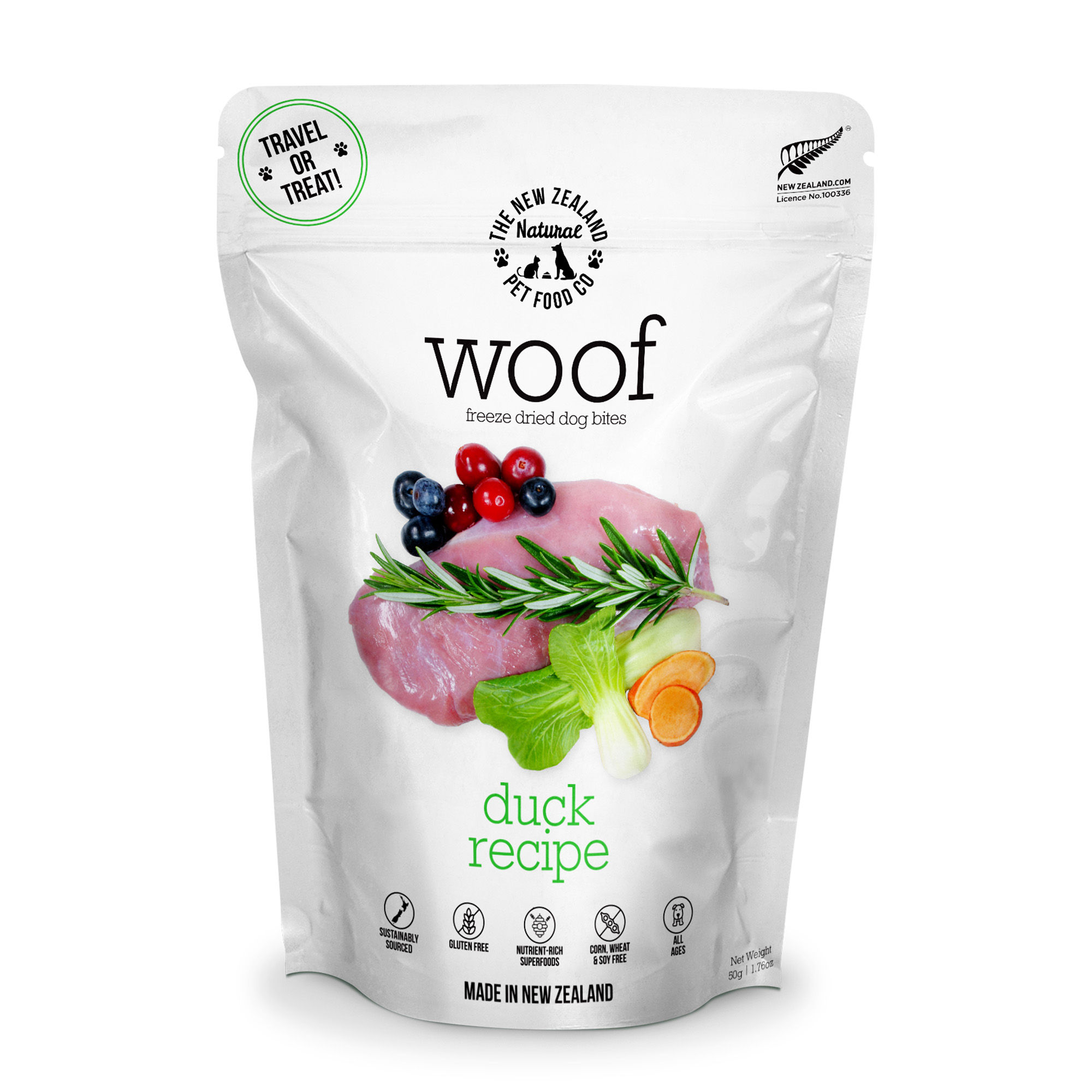 NZ Natural Woof Duck 50g