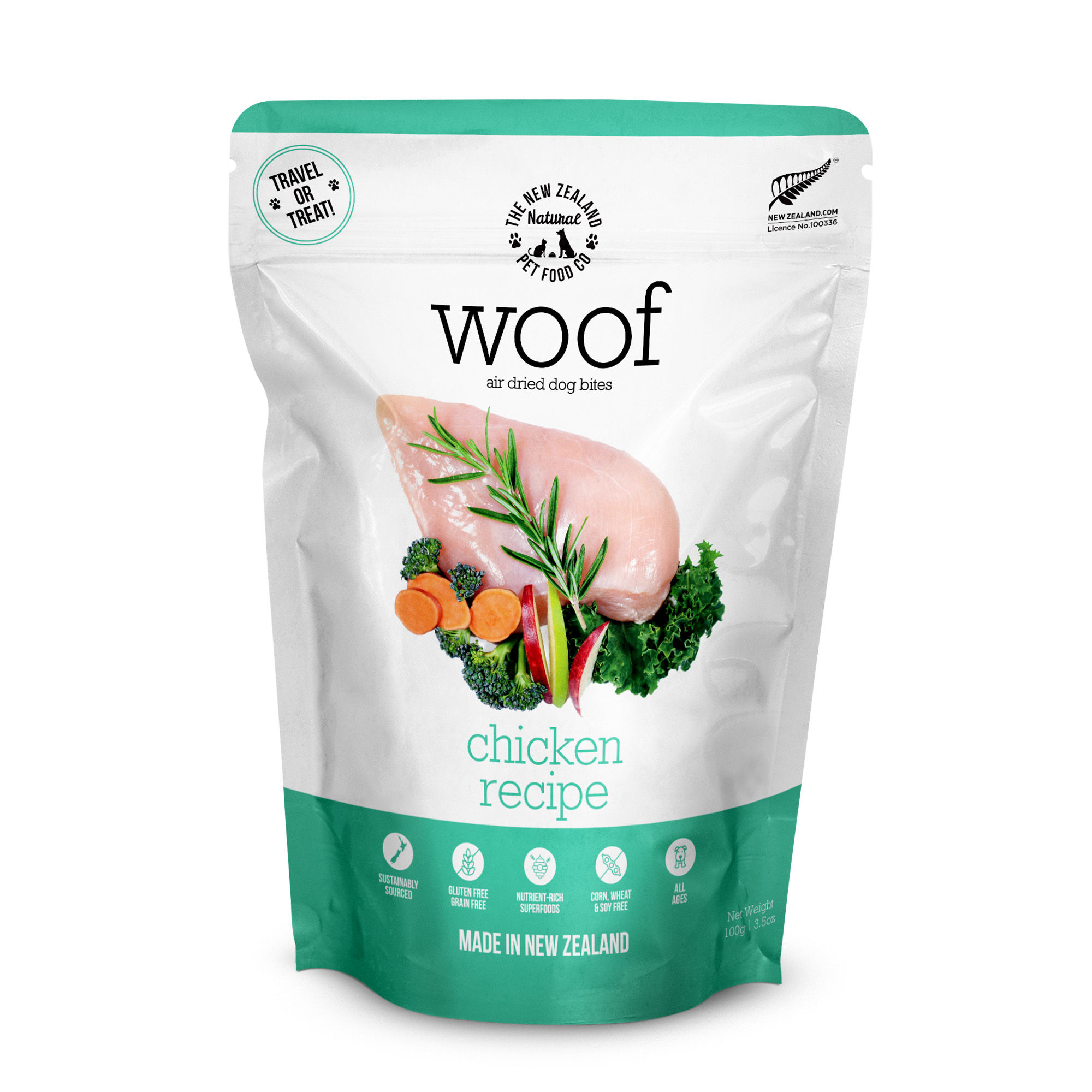 NZ Natural Woof Air Dried Chicken 100g