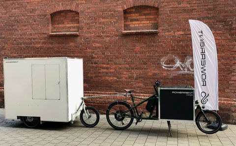 Projekt roweru Cargo z przyczepką dla dostaw.