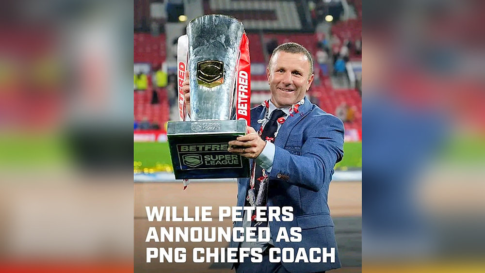Willie Peters Named as PNG Chiefs Inaugural Coach
