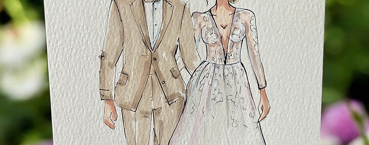 Couple Watercolor Portrait