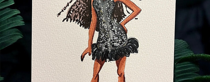 One Person Watercolor Portrait