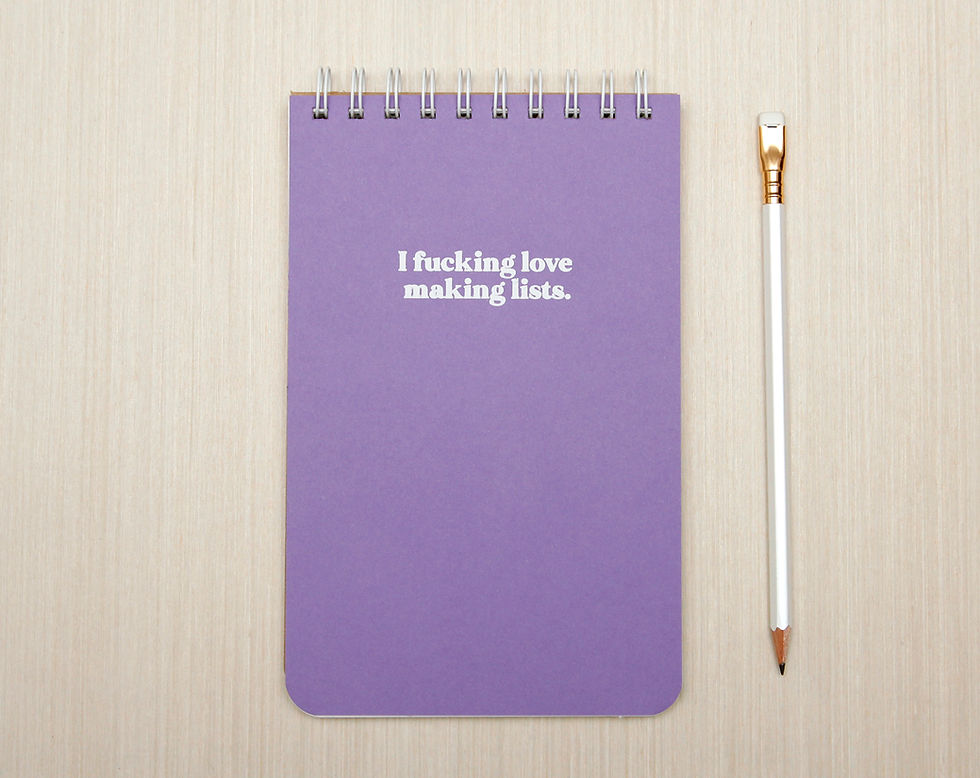 Thumbnail: Notepad Large - I fucking love making lists