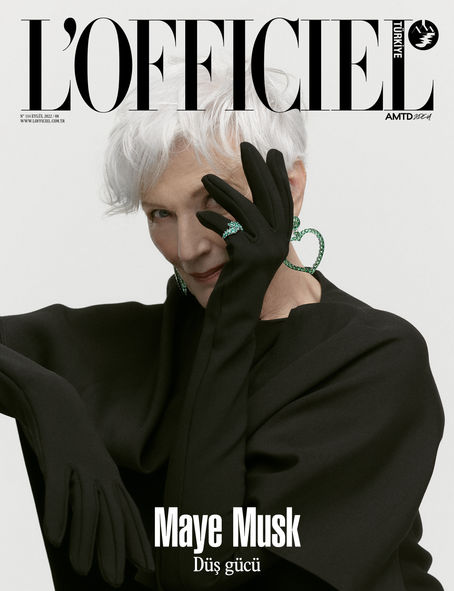 Fashion Politique production: Maye Musk on the cover of L'Officiel Turkey September 2022