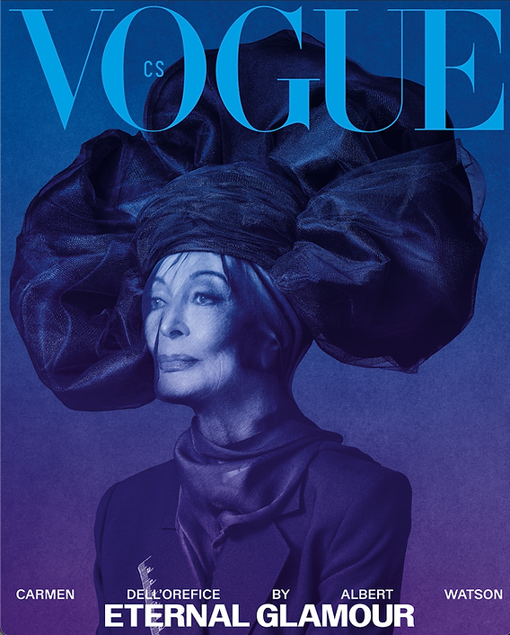 CARMEN DELL'OREFICE: THE OLDEST MODEL EVER TO APPEAR ON A VOGUE COVER