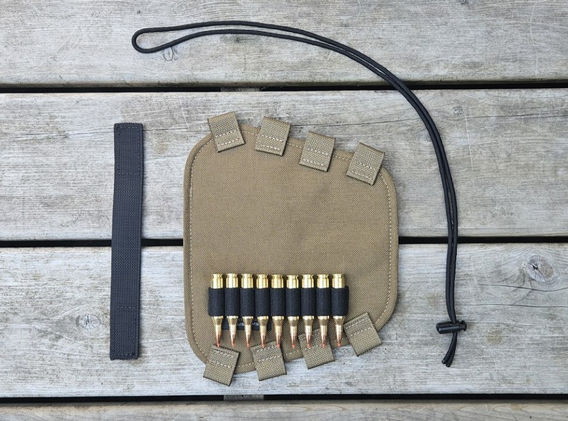 Cheek rest buttstock cover coyote tan cartridge quiver