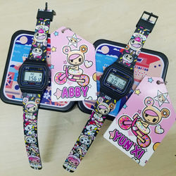 Kids Design with custom name on keychain and watch