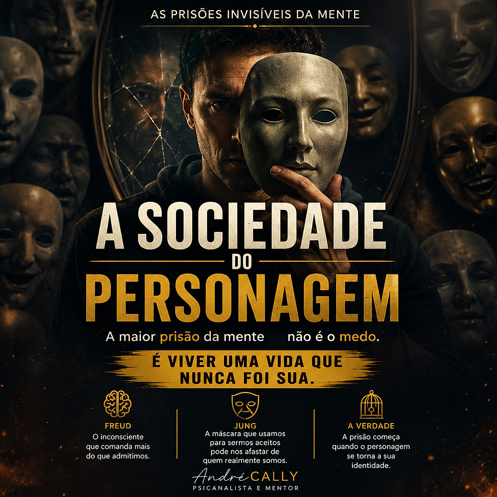 A Sociedade do Personagem A maior prisão da mente não é o medo. É viver uma vida que nunca foi sua.