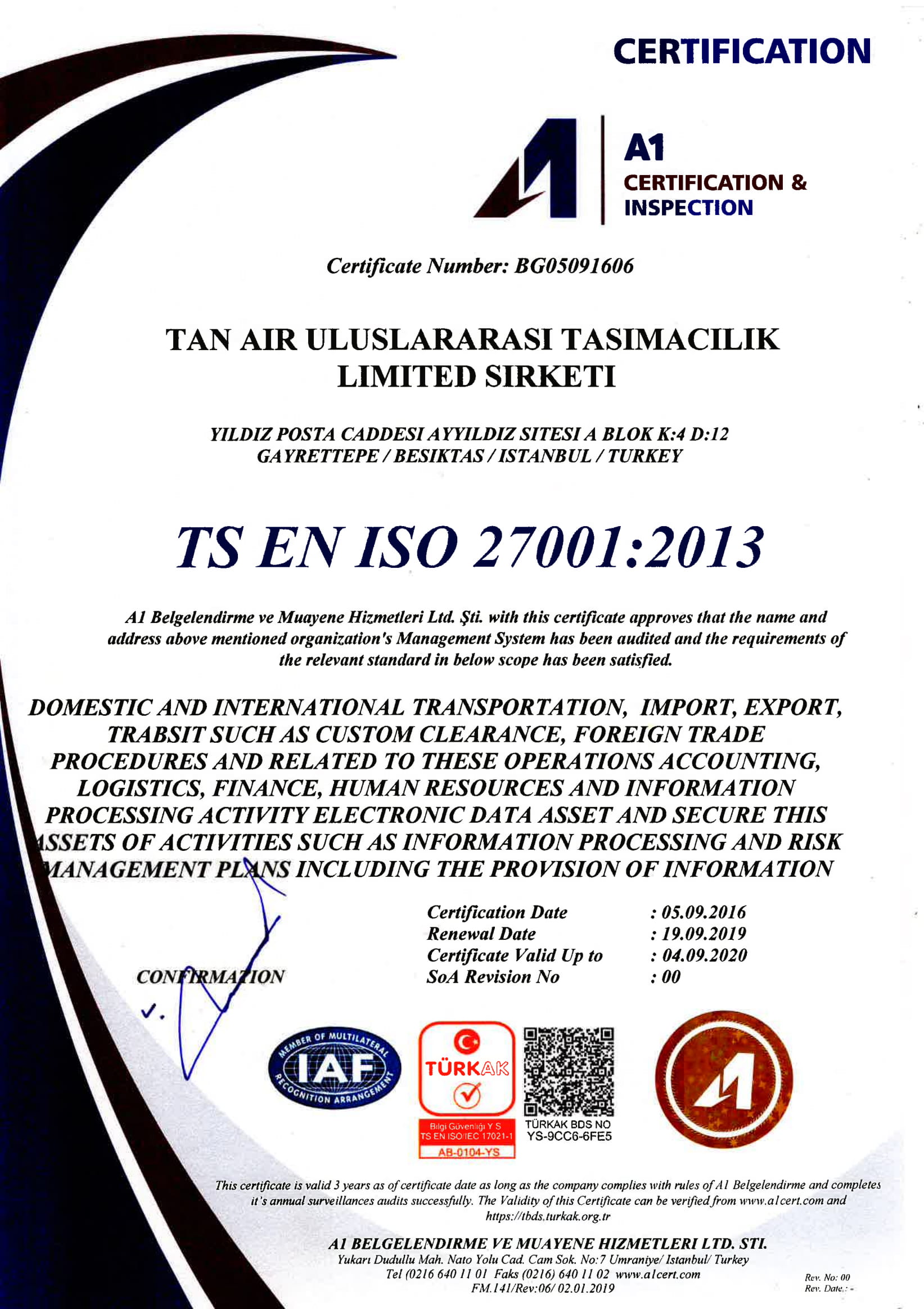TS EN ISO 27001:2013