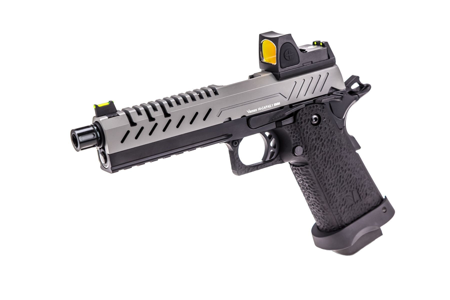 REPLICA GBB GAS HI-CAPA 5.1 BLACK / GRAY 1.0J + RED DOT BDS