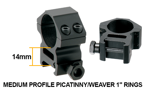 Miniature : UTG 1" 4X32 Full Size Mil-dot Scope with Picatinny