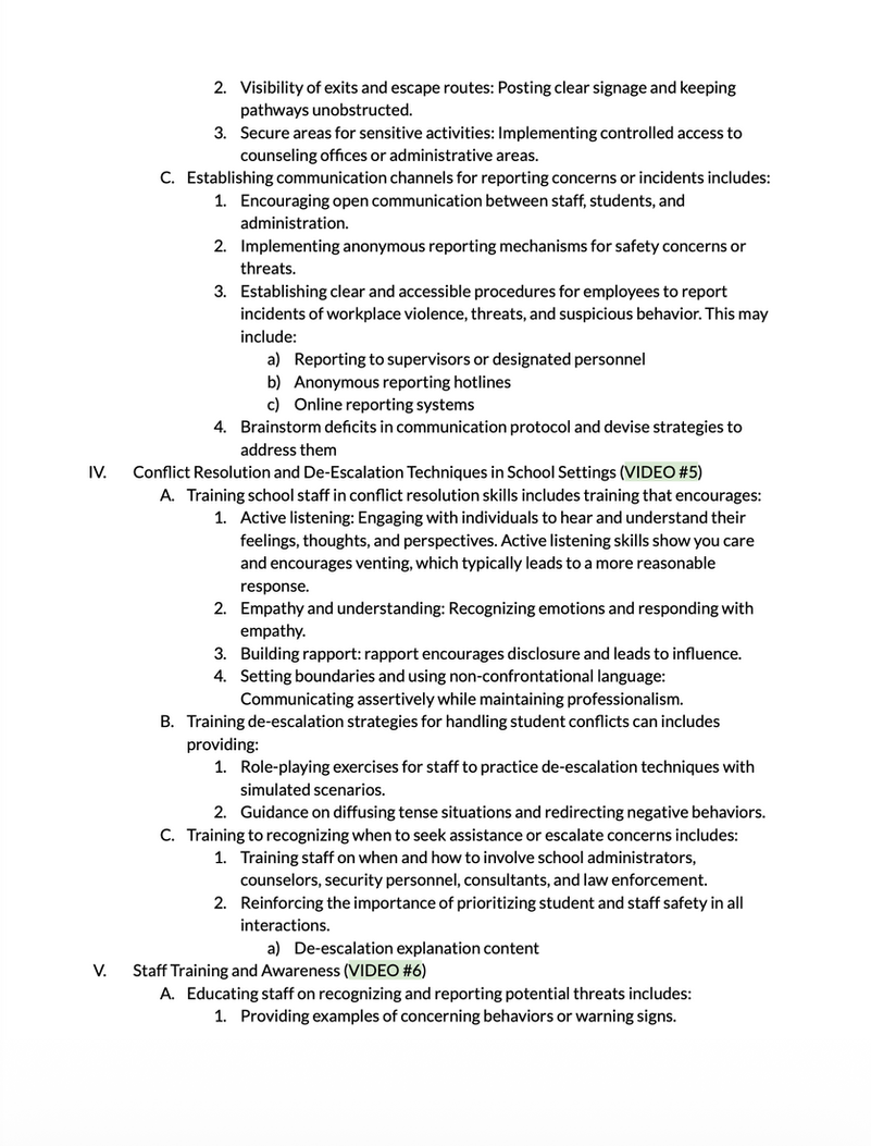 Course storyboard excerpt