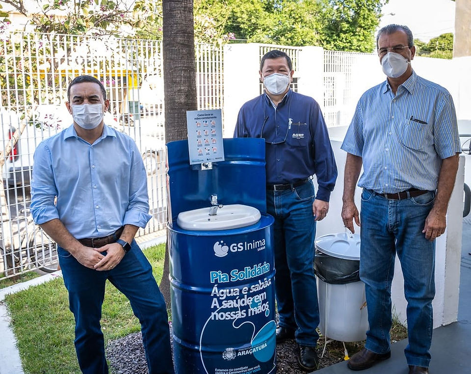 GS Inima Samar lança projeto Pias Solidárias em Araçatuba com apoio de autoridades e foco em saúde pública.