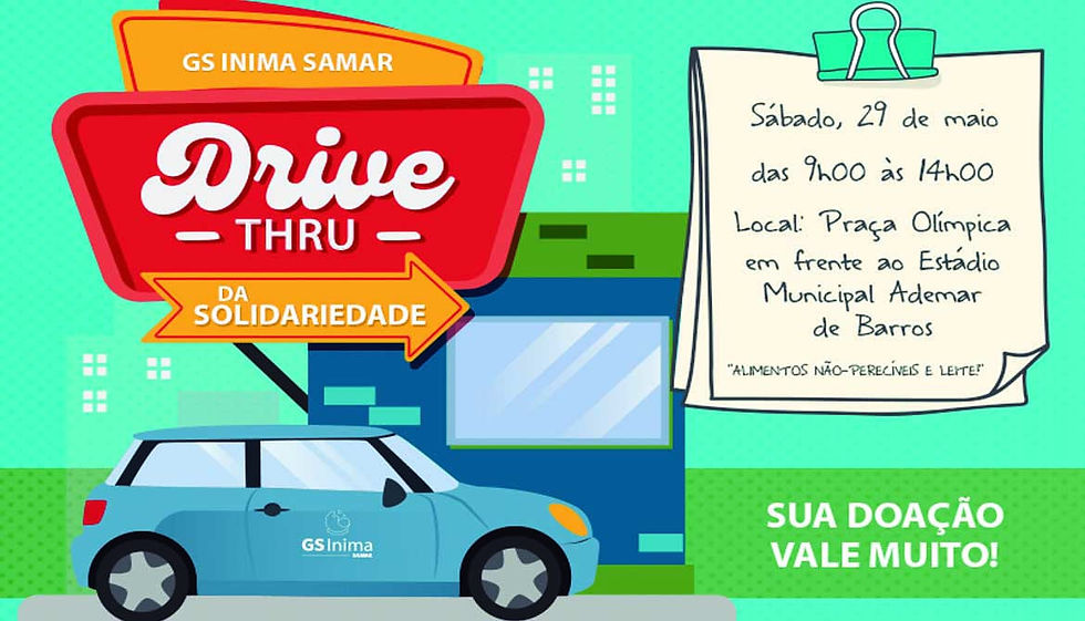 GS Inima Samar realiza drive-thru solidário para arrecadar alimentos em Araçatuba