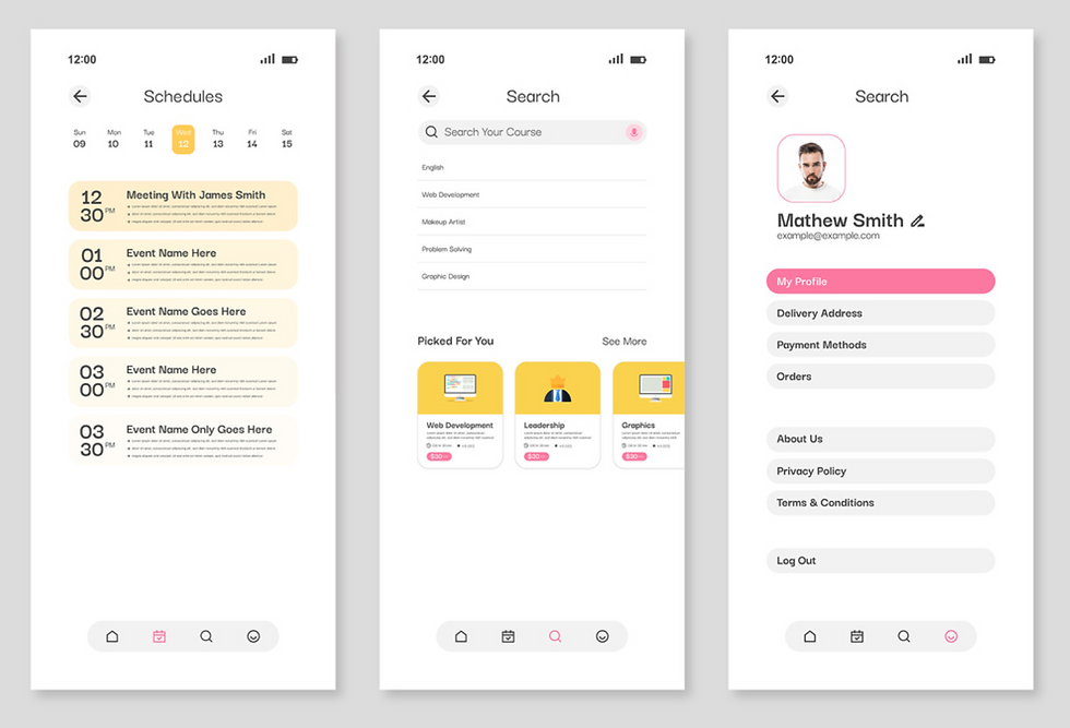 Example of unified design for IOS and Android application