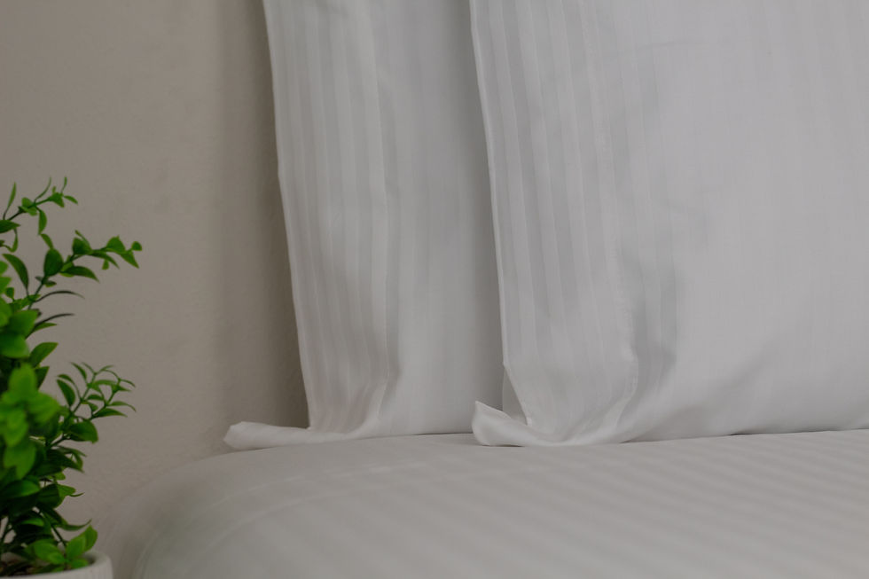 Miniatura: Juego de sábanas Satin stripe 100% algodón