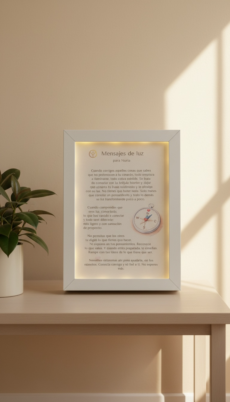 Mensaje de luz con marco