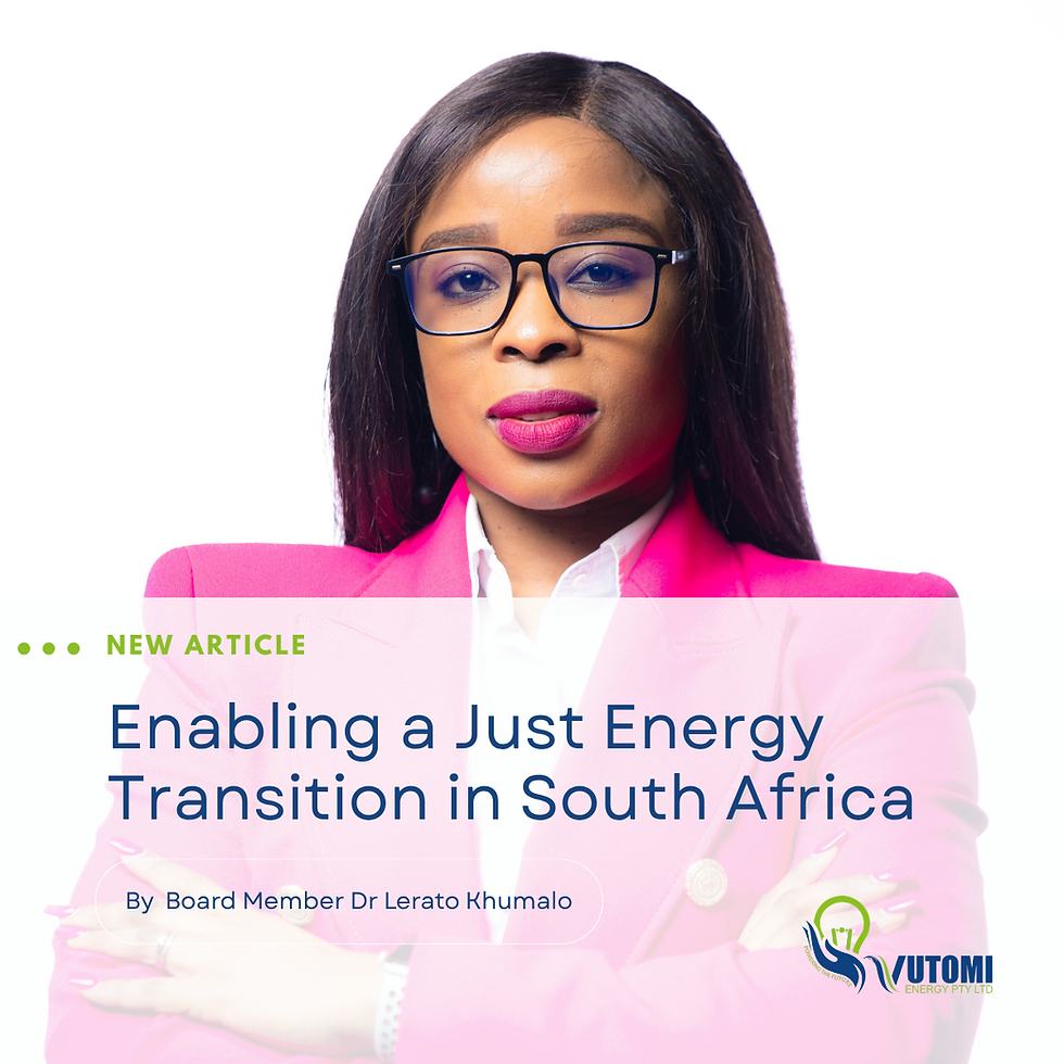 Enabling a Just Transition in South Africa
