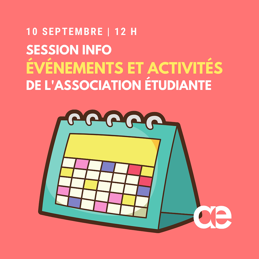 Session info - Événements et activités