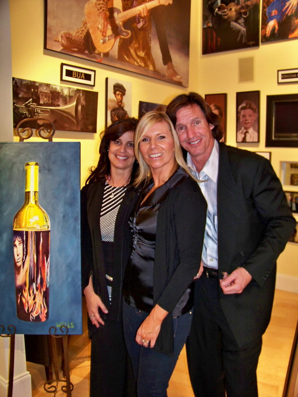 Stacey Wells with gallery owners at the ROCK STAR gallery