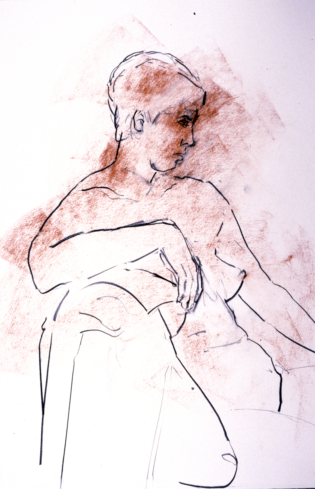 Kate black and red conte