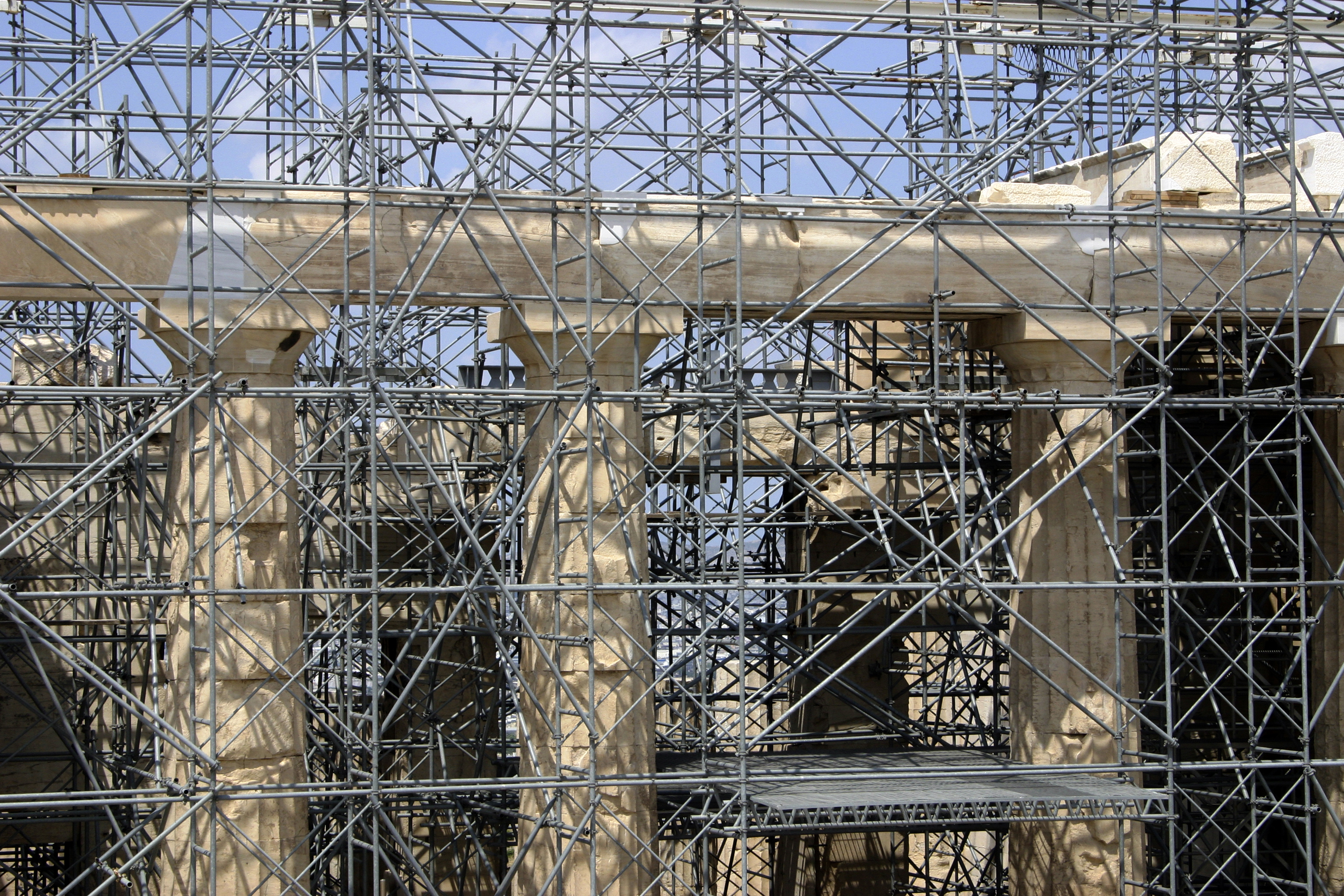 Parthenon scafold, Athens, Greece